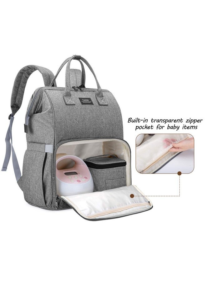 CURMIO CURMIO Breast Pump Bag Backpack Compatible for Spectra S1, S2, Medela, Pumping Tote with Compartment for Cooler Bag, with Padded Laptop Sleeve for Working Moms, Gray - Image 2