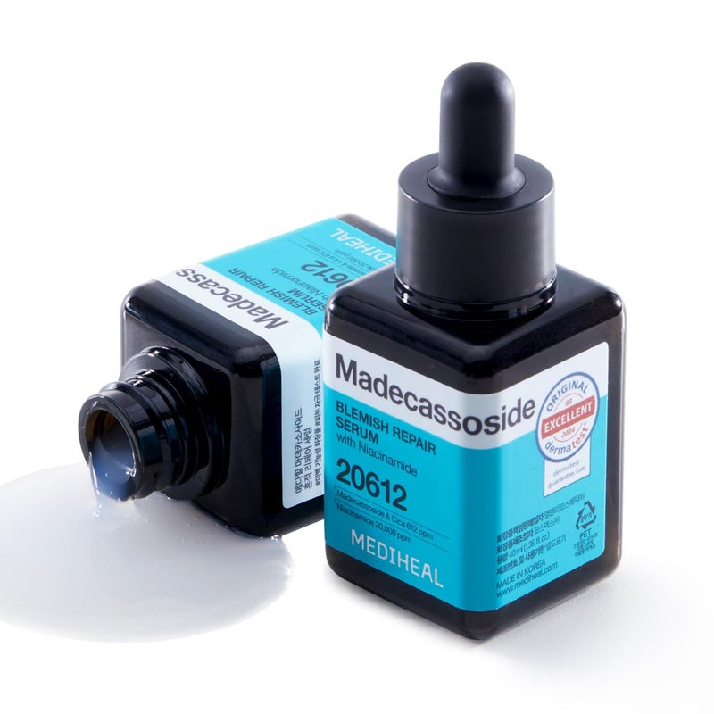 MEDIHEAL Madecassoside Repair Serum 30ml Vegan FormulaKorean Niacinamide SerumHydrating Serum for Face Glow Skin under Makeup
