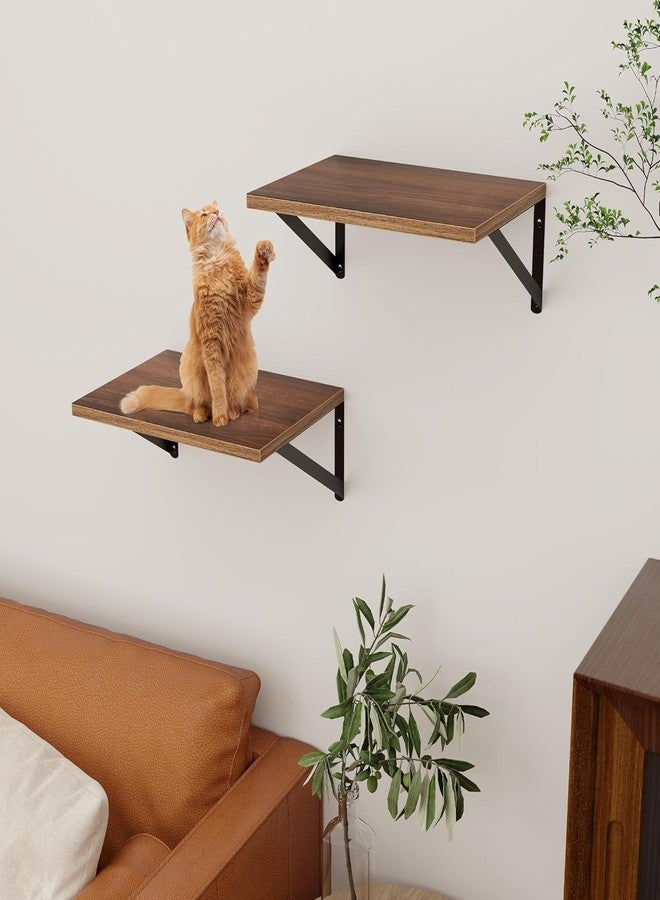 Craftware W12 Inch Deep Floating Shelves for Wall, 16W x 12D Wood Wall Shelves Set of 2, Walnut Wide Floating Bookshelf for Living Room, Kitchen, Office, Bedroom (Walnut) - Image 2