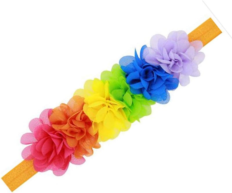 Patiky Baby Girls Rainbow Flower Headband Hair Band Accessories TSFD03 - Image 1