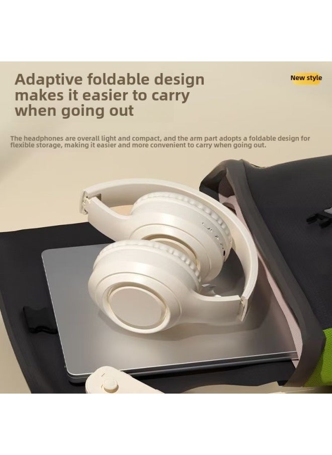 Generic - Headset Wireless Bluetooth Headset Computer E-sports Game With Wheat Noise Reduction For Huawei And Apple-Color:Off-white Dr58# - Image 1