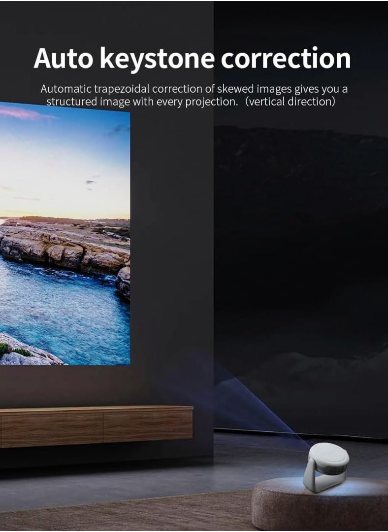 Smartbarry - Smartbarry Wireless Android Projector, 1080p Full HD, Auto-Focusing, 9750mAh Battery, Portable Projector with Desk Lamp - Image 1