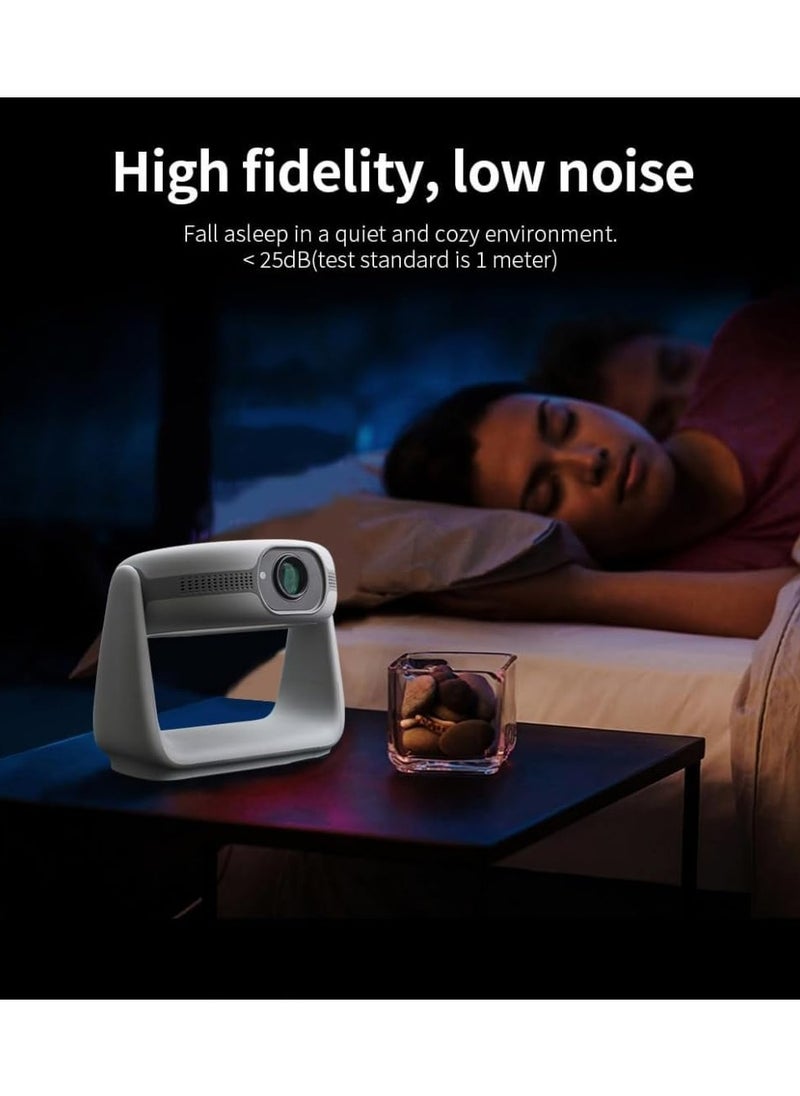 Smartbarry - Smartbarry Wireless Android Projector, 1080p Full HD, Auto-Focusing, 9750mAh Battery, Portable Projector with Desk Lamp - Image 1