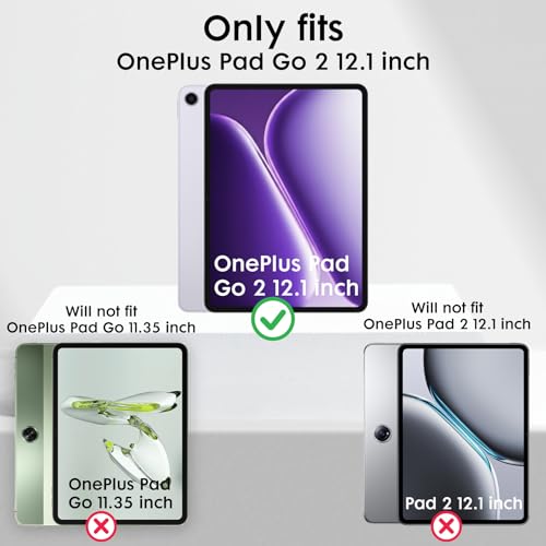 Robustrion Cover for OnePlus Pad Go 2 12.1 inch Cover Case with Pencil Holder, Flip Cover Case for OnePlus Pad Go 2 Tablet Cover [Auto Sleep Wake Support] - Blue - Image 2