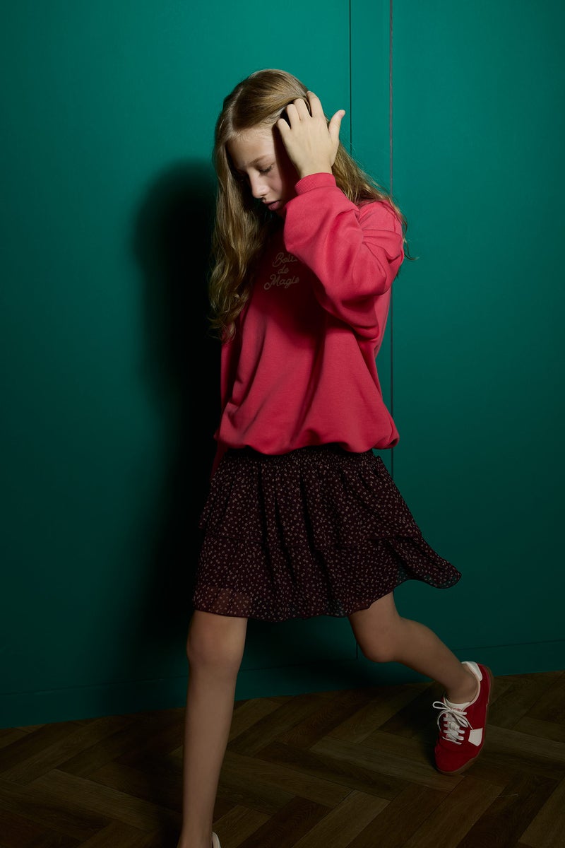 ديفاكتو تنورة تول بنقشة ورود بناتي - Image 2