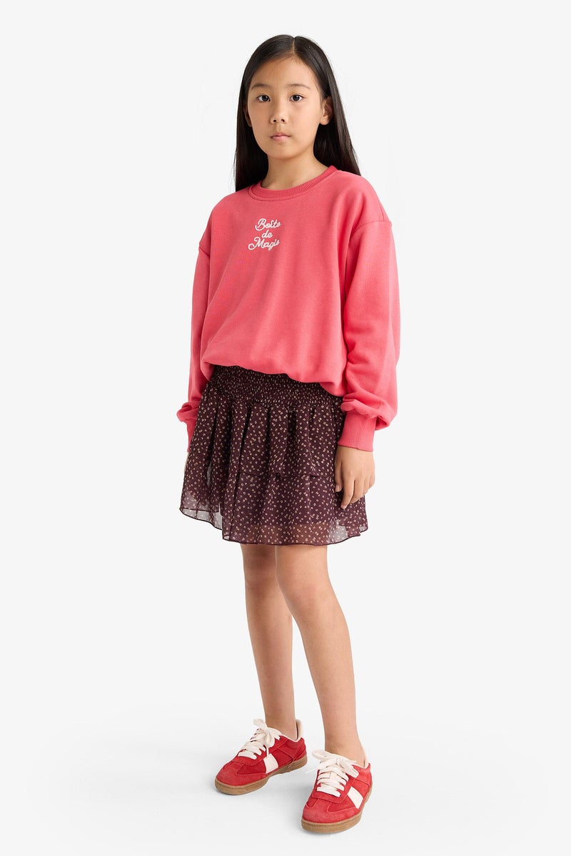 ديفاكتو تنورة تول بنقشة ورود بناتي - Image 4