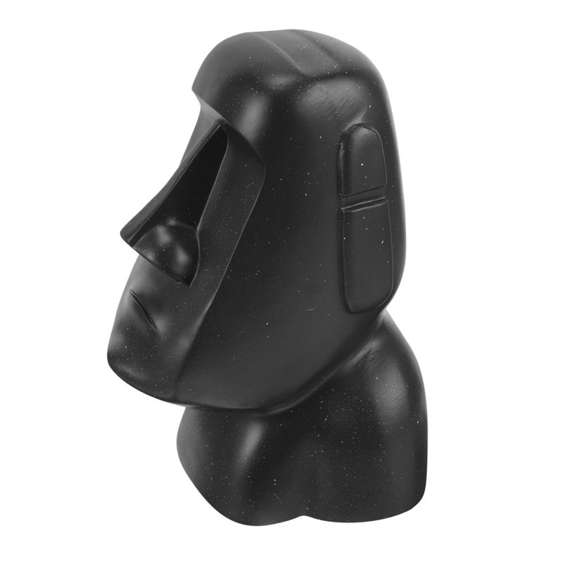 Moai Tissue Box Holder Decorative Dispenser For Home Office Table Black - Image 2