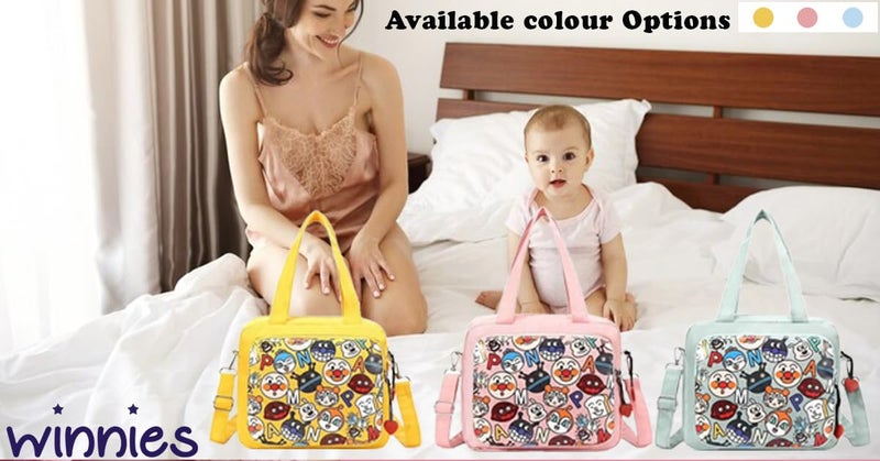 Winnies Diaper Bag Mummy Tote | Travel Nappy Tote for Baby Care | Multifunction Maternity Cross Body Bags with Zipper Closure Lightweight Hand-Carry Totes for Moms & Newborn Essentials (Pink) - Image 3