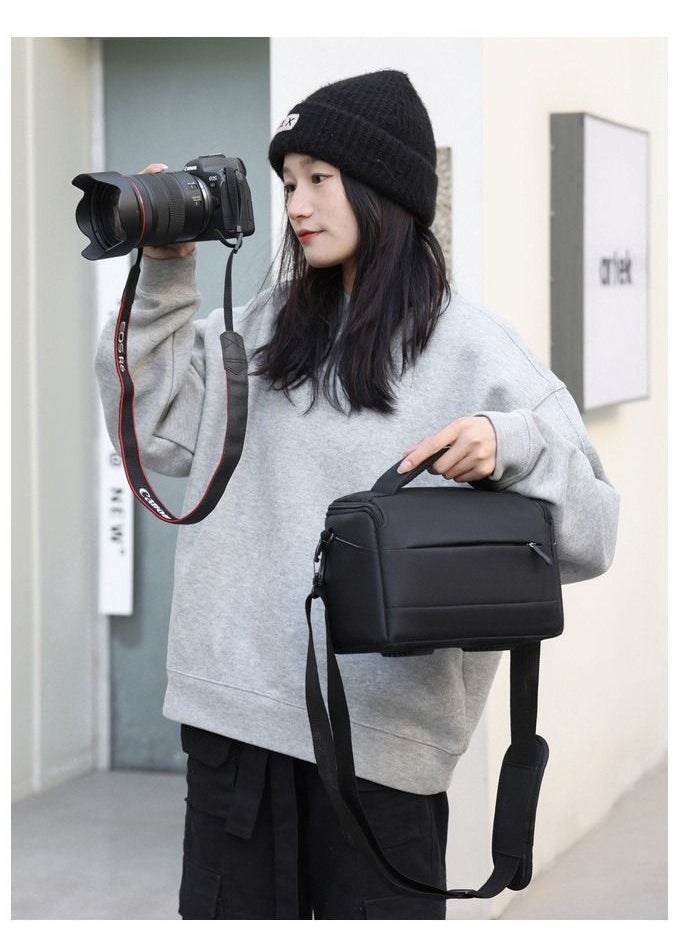 DUNISO - Camera Bag Padded Camera Shoulder Bag for Photographers, Waterproof Camera Bags & Cases for SLR DSLR, Lenses, Accessories - Image 1
