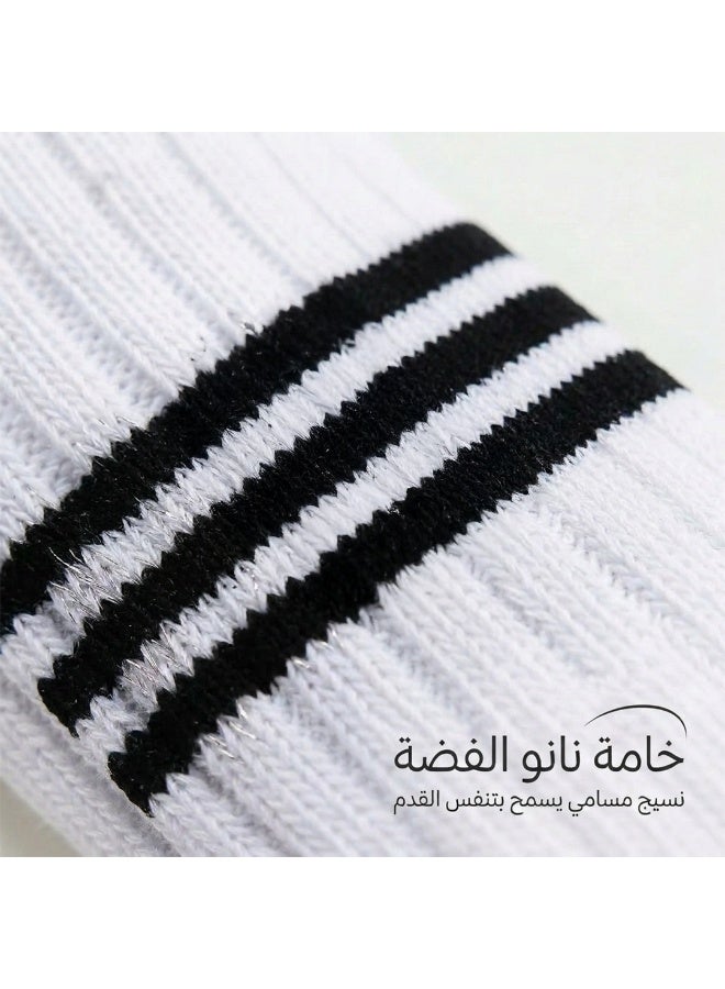 دودوليزا شراب رياضي نسائي بامبو بتقنية نانو الفضة مضاد للرائحة والتعرق مريح وقابل للتنفس للاستخدام اليومي والرياضة - 5 أزواج برتقالي - Image 5