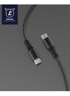 Liston Fast Charging Cable Type-C To Type-C Charger Cable (Type C On Both Ends) 60 Watts 1M Long  - Image 1