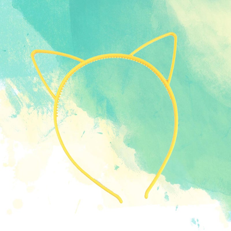 10pcs Lovely Cat Ears Headband Hair Hoop Headpiece Hairdress for Party Costume (Yellow) - Image 5