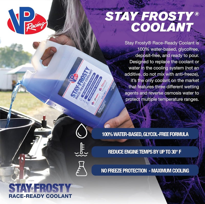 VP Racing Fuels Stay Frosty Race-Ready Coolant 64 Ounces for High-Compression, High-Heat Engines - Image 3