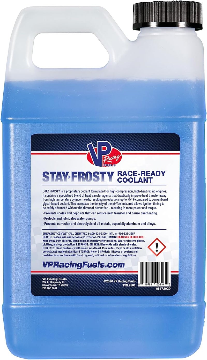 VP Racing Fuels Stay Frosty Race-Ready Coolant 64 Ounces for High-Compression, High-Heat Engines - Image 2
