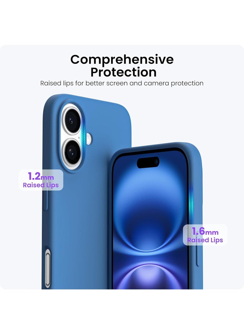 X-level iPhone 16 Liquid Silicone Case Cover,Full Body Protection, Shockproof, Slim, Anti-Scratch Soft Microfiber Lining,Slim Protective Back Cover with Comfortable Hold Touch Feeling and Anti-fingerprint  - Image 3
