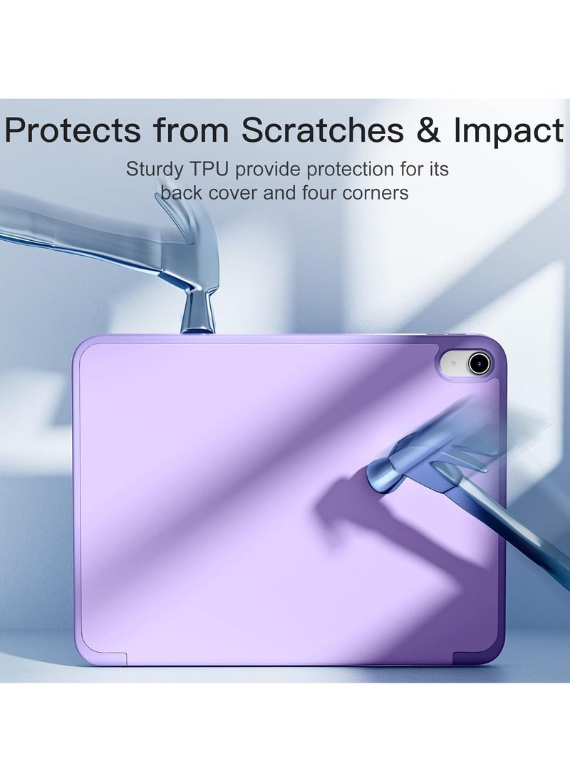 TWEGGON iPad (A16) 11th Generation 2025 Case Protective Flip Folio Smart Case Cover for Apple iPad (A16) 11th Generation with Pencil Holder Lavender  - Image 3