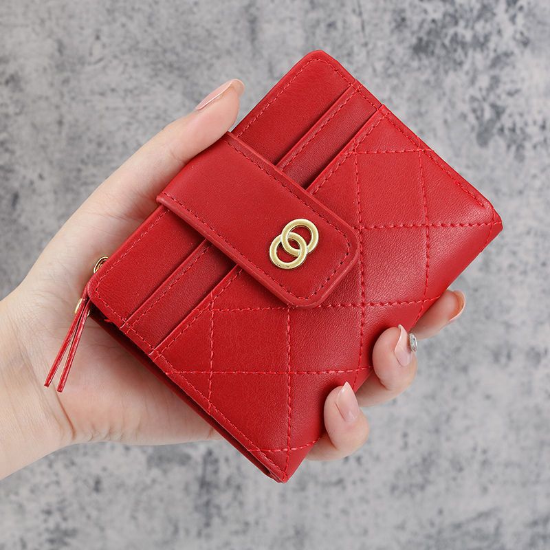 Multifunctional Solid Color PU Leather Wallet, RFID Blocking Design Portable Daily Storage Purse for Cards Cash Coin Business Use - Image 1