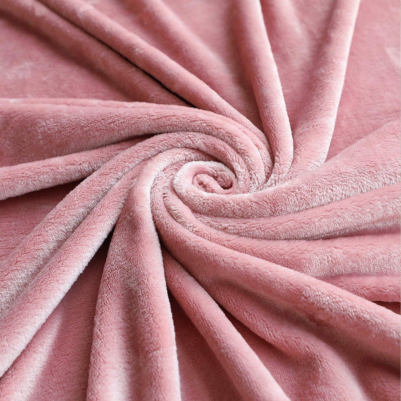 TASTHROW Large Flannel Fleece Throw Blanket, 60Ã—80 Inch - Cozy Lightweight Thick Blanket - All Seasons Suitable for Women, Men and Kids (Pink) - Image 4