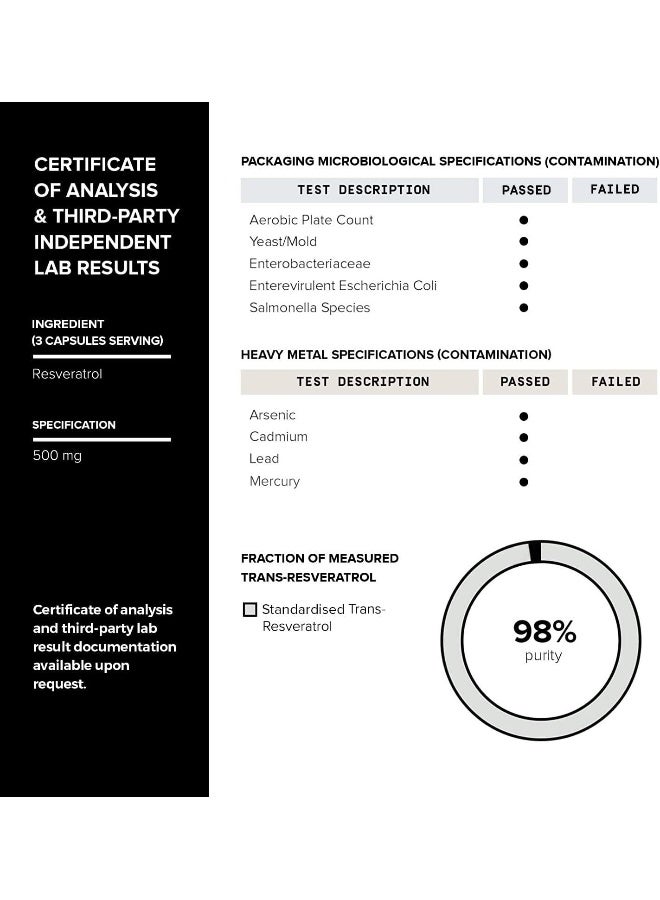 Toniiq خليط ريسفيراترول 1600 ملغ من تونياك - نقاء عالي جداً ومختبر من طرف ثالث - مع زيت MCT لزيادة التوافر البيولوجي - مكمل NAD الأمثل - Image 5