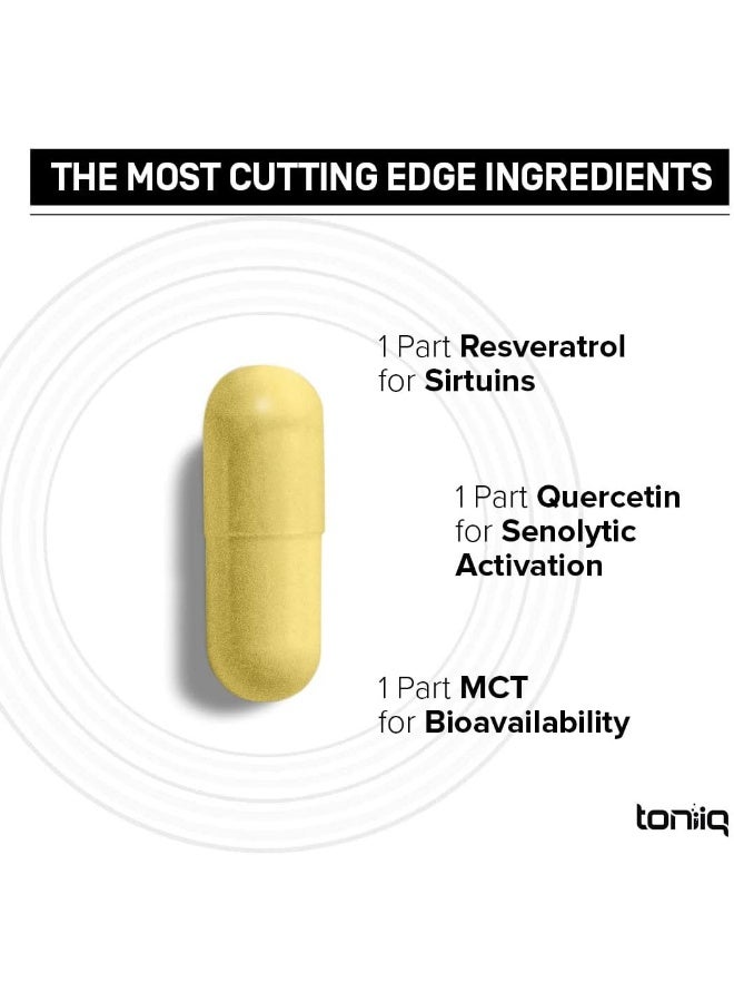 Toniiq خليط ريسفيراترول 1600 ملغ من تونياك - نقاء عالي جداً ومختبر من طرف ثالث - مع زيت MCT لزيادة التوافر البيولوجي - مكمل NAD الأمثل - Image 4