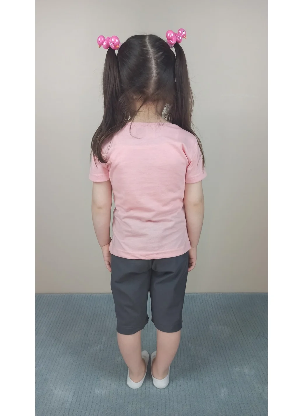 بلونس Girl's Cotton Pink Capri Set