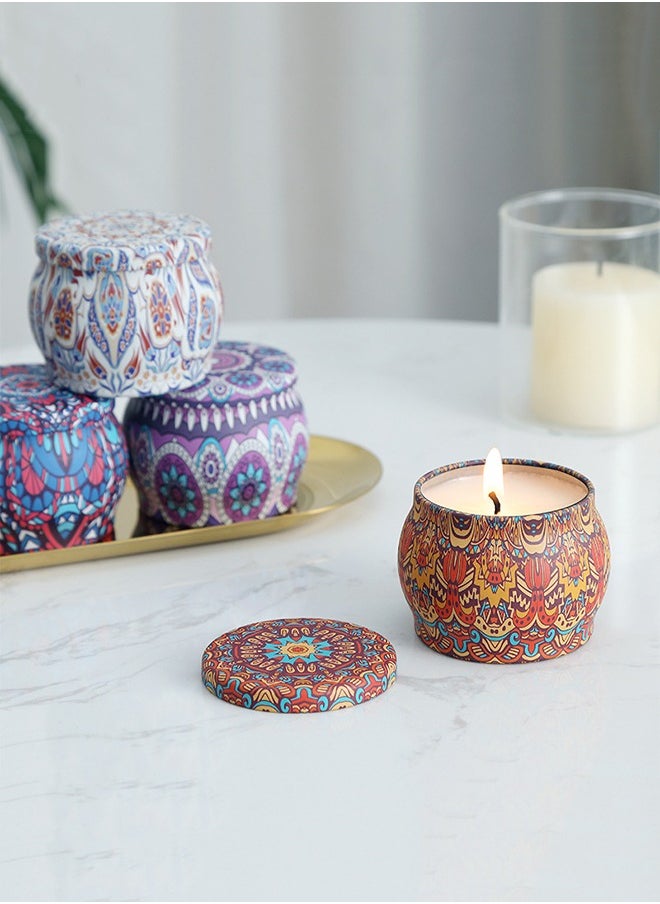 WEMART - Scented Candles Gift Set Aromatherapy Candle Smokeless with Natural Soy Wax, 9pcs Portable Relaxing Travel Tin Candle Various Fragrances Jar Candles for Bath Yoga Sleep Festival Wedding Party Gifts - Image 1