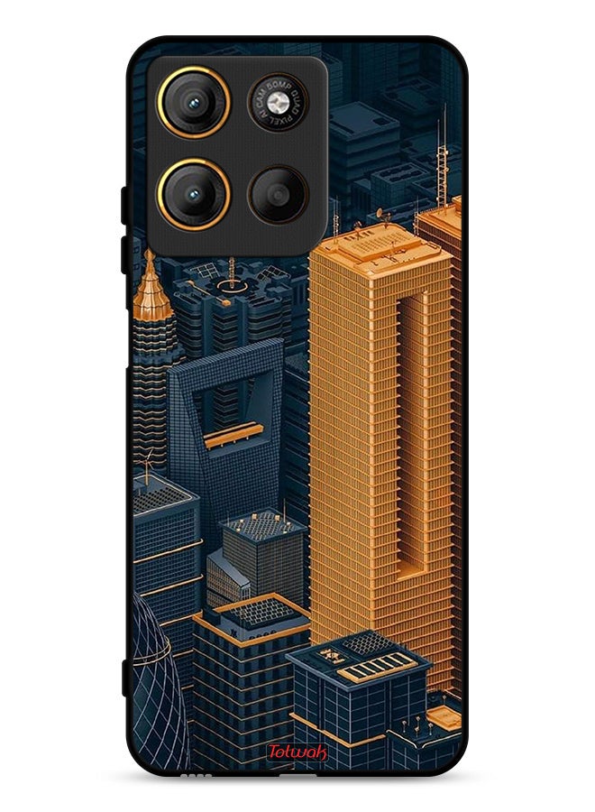 Tolwak Motorola Moto G15 Protective Case Cover Buildings Art