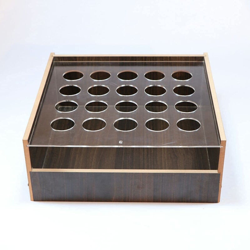 FEELING MALL FEELING MALL Egg Holder Egg Storage Box Egg Holder Tray Egg Display Stand For Countertop 2620 Grid Wood Egg Box Kitchen Table Counter top Accessory for Home Kitchen Organizer Square  - Image 4