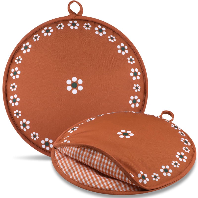 Honeydak 2 Pcs 12 Inch Tortilla Warmer Pouch Microwavable Insulated Cloth Pouch Mexican De Barro Talavera Tortillero Fabric Tortilla Keeper Taco Holder for Tortillas Tacos Naan Pizza Rolls - Image 2