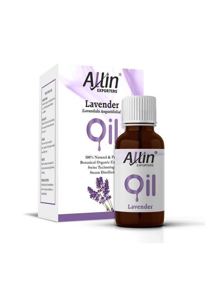 Allin Exporters Lavender Essential Oil Pure, Natural & Undiluted Therapeutic Grade For Skin, Hair, Diffusers & Aromatherapy (30 Ml)  - Image 1