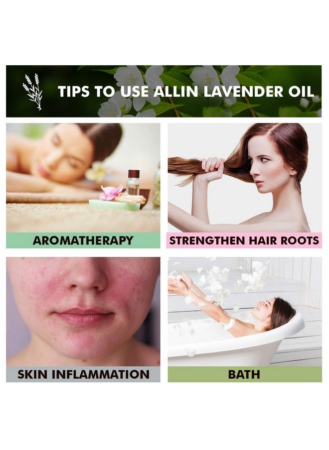 Allin Exporters Lavender Essential Oil Pure, Natural & Undiluted Therapeutic Grade For Skin, Hair, Diffusers & Aromatherapy (30 Ml)  - Image 2