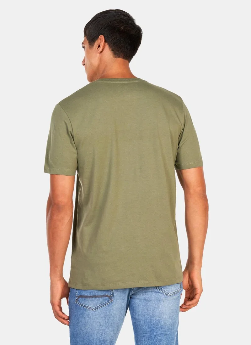 Timberland Men's Linear Logo Seasonal Camo T-Shirt