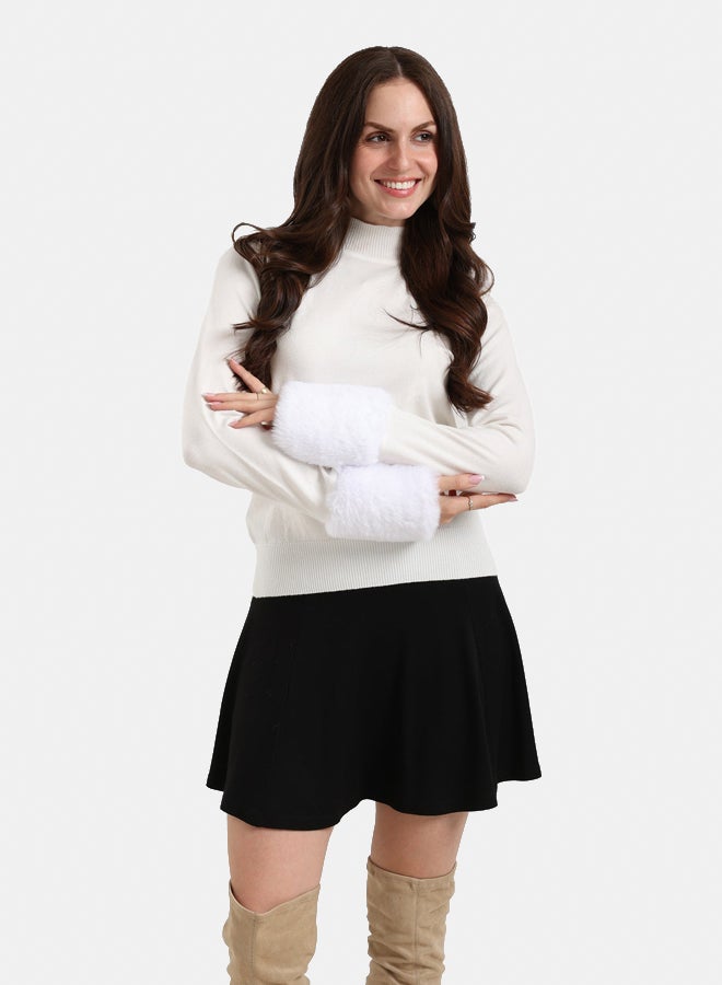 Clue Fur Cuffs Regular Pullover - Image 1