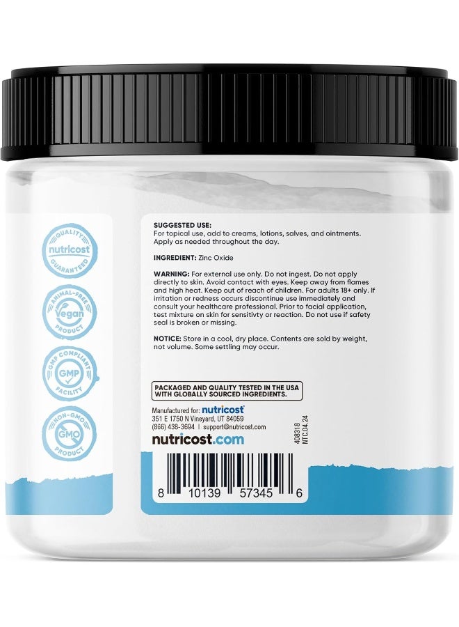 Nutricost Zinc Oxide Powder (500 Grams) 100% Pure, No additives - Vegan, Non-GMO - Image 4