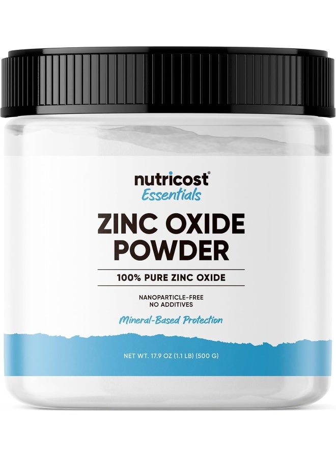 Nutricost Zinc Oxide Powder (500 Grams) 100% Pure, No additives - Vegan, Non-GMO - Image 1