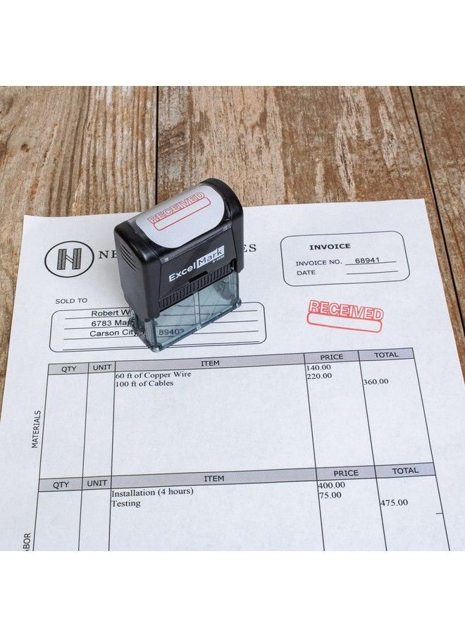 ExcelMark - Received Self Inking Rubber Stamp - Image 1