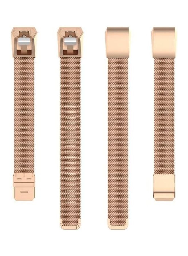 NIBEMINENT Metal Replacement Strap For Fitbit Alta / HR ACE Rose Gold - Image 5