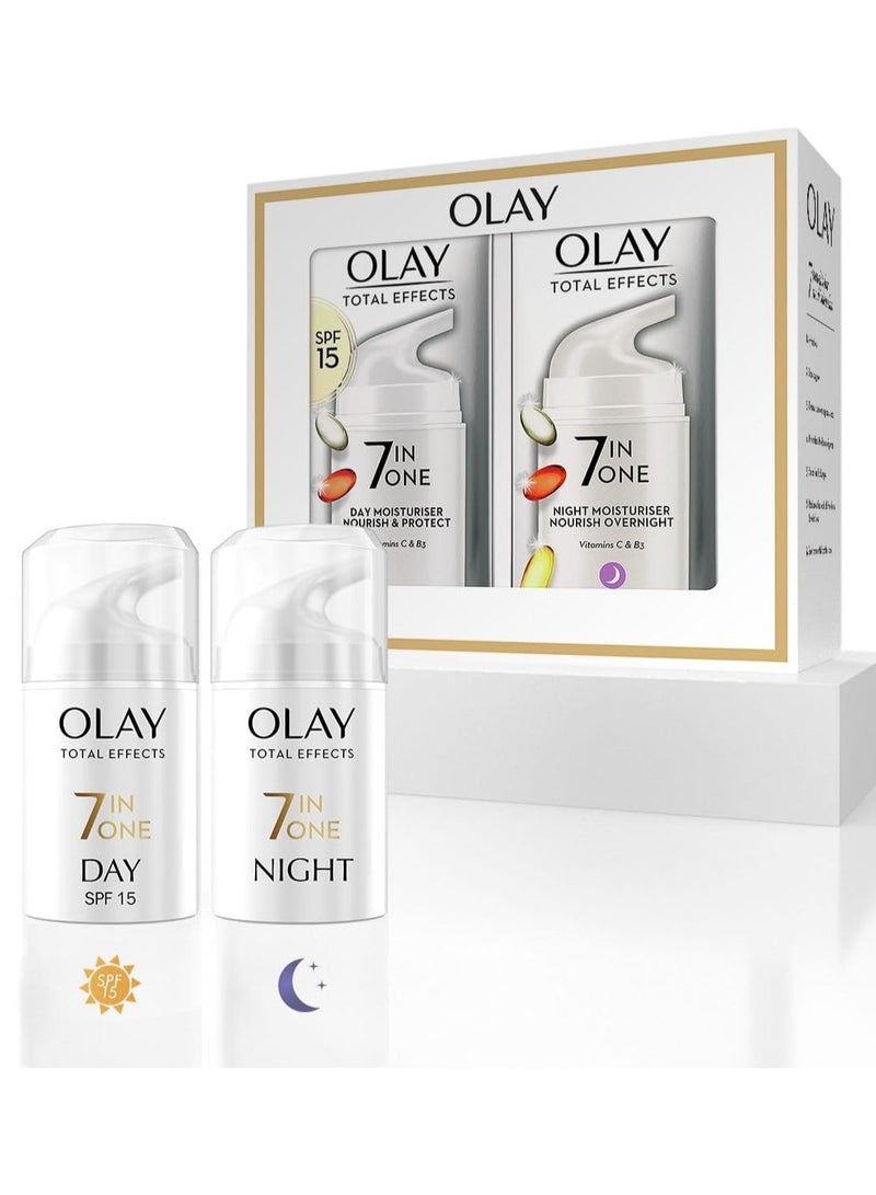 Olay Face Moisturizer Total Effects 7in1 Day Moisturiser 37 ml with Night Moisturiser 37 ml pack of 2 - Image 2