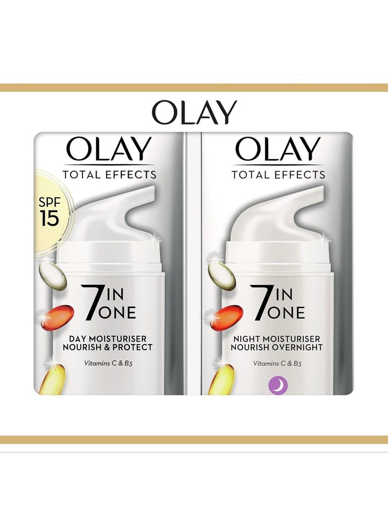 Olay Face Moisturizer Total Effects 7in1 Day Moisturiser 37 ml with Night Moisturiser 37 ml pack of 2 - Image 2