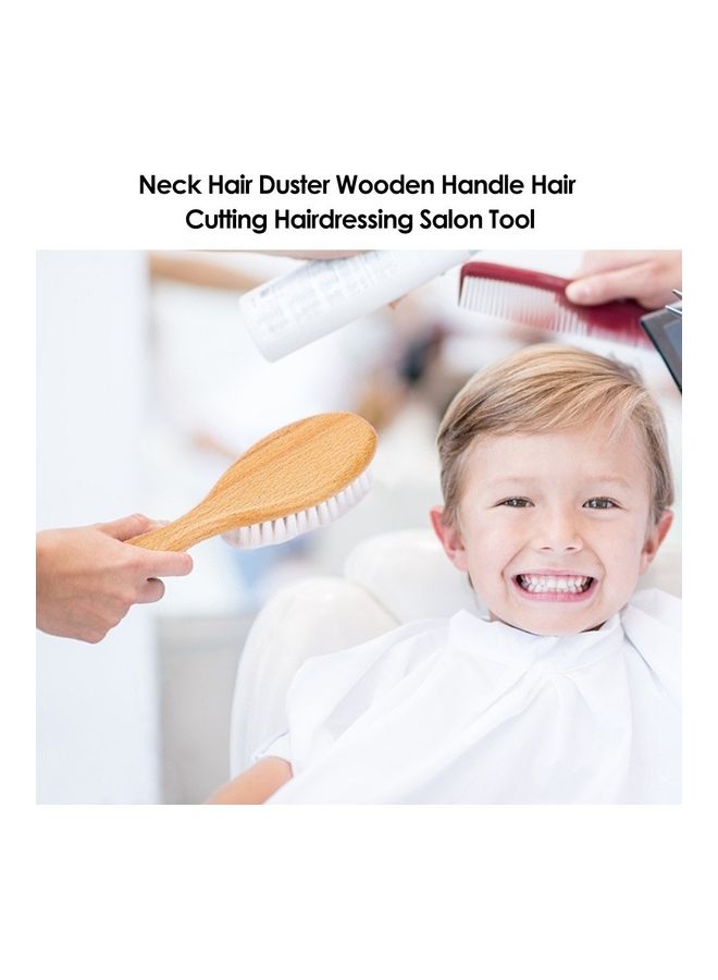 NIBEMINENT Wooden Handle Neck Hair Duster Multicolour 18x5x3cm - Image 3