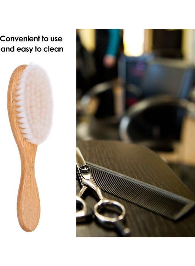 NIBEMINENT Wooden Handle Neck Hair Duster Multicolour 18x5x3cm - Image 2