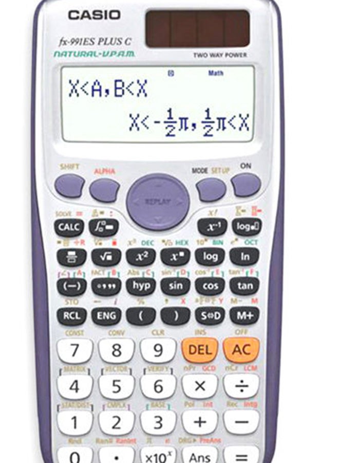 كاسيو آلة حاسبة علمية رقمية ناتشورال UPAM fx-991ES بلس C رمادي - Image 5