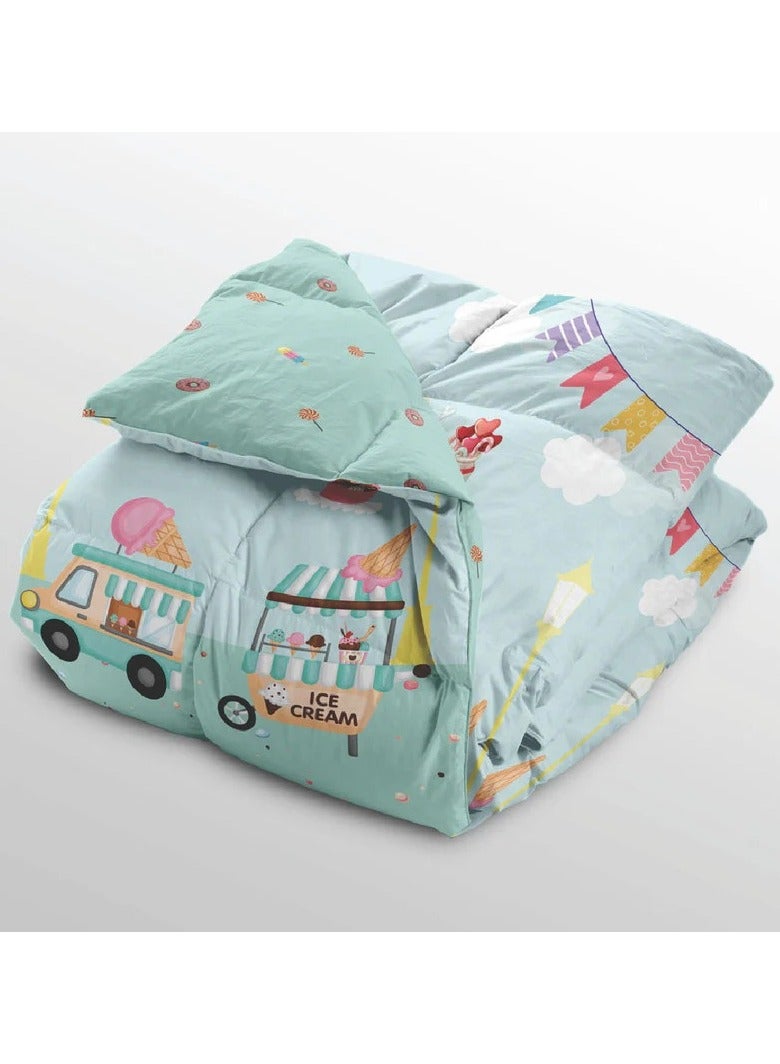 Polka Tots Polka Tots Kids Reversible Comforter Blanket - Ice Cream  - Image 1