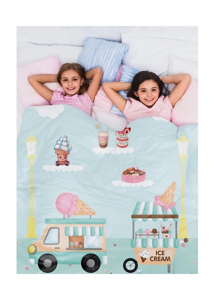 Polka Tots Polka Tots Kids Reversible Comforter Blanket - Ice Cream  - Image 2