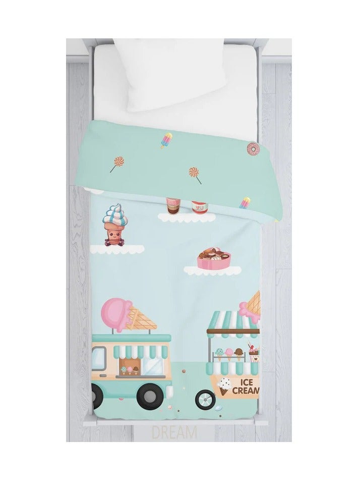 Polka Tots Polka Tots Kids Reversible Comforter Blanket - Ice Cream  - Image 5