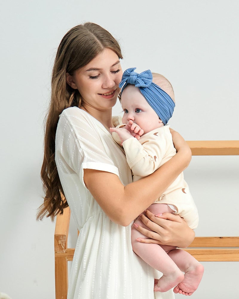 jollybows 12pcs Nylon Headbands for Baby Girls Infant Baby Bows Newborn Hairbands Toddler Hair Bow Elastics Head Wraps - Image 4