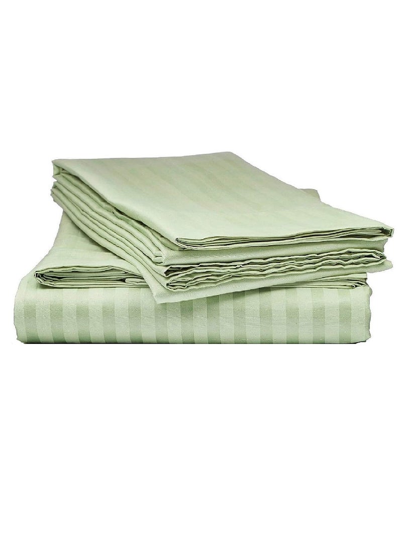 Blueberry 3 Piece Extra Deep Pocket Sheets 100% Cotton Sheet Set 200x200 20cm - Image 1