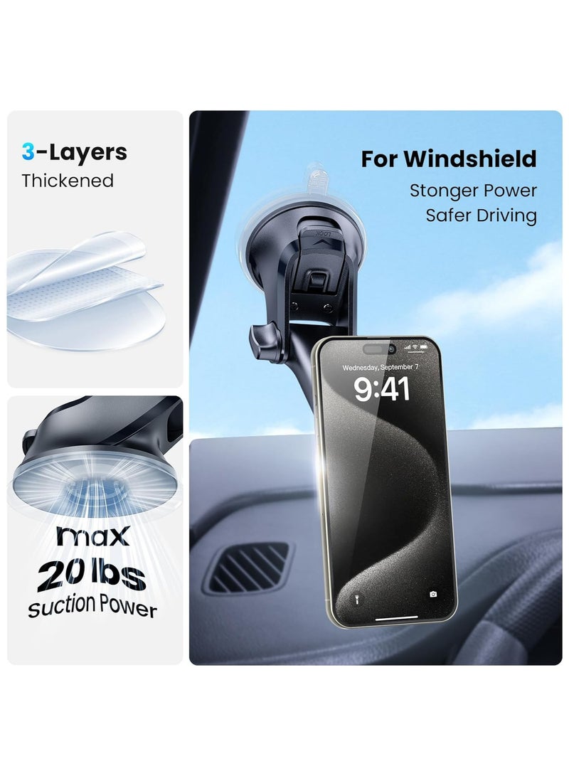 A2C Magnetic Car Phone Holder  Universal Mount for Dashboard with 6 Strong Magnets Compatible with All Cell Phones - Image 4