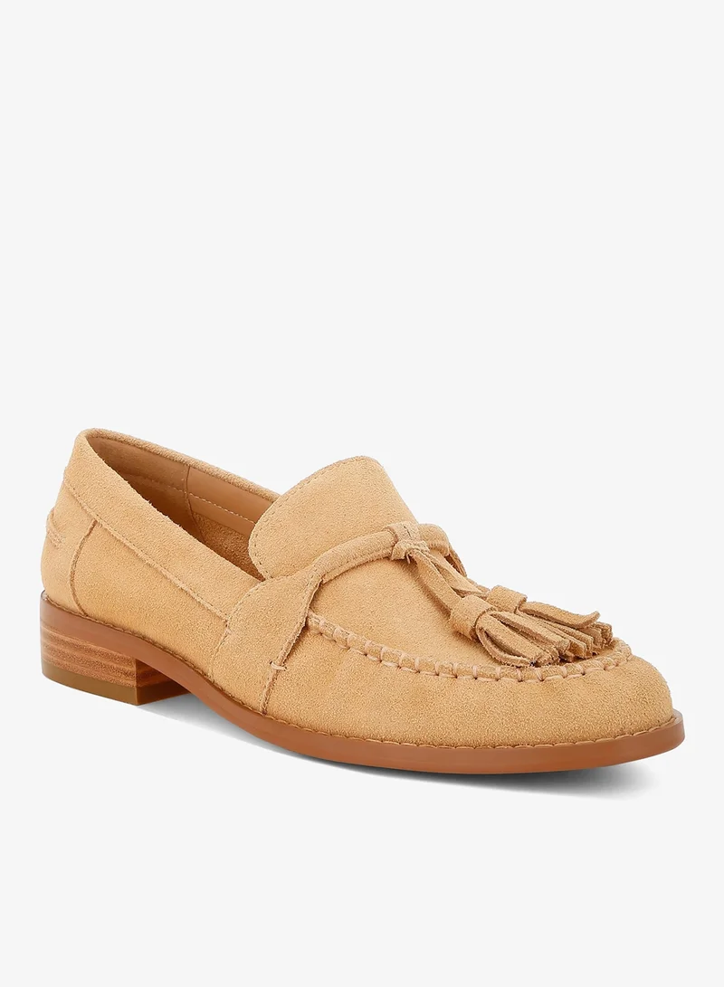 London Rag Beige Tassels Detail Suede Loafers in Beige for Women | Best Price UAE
