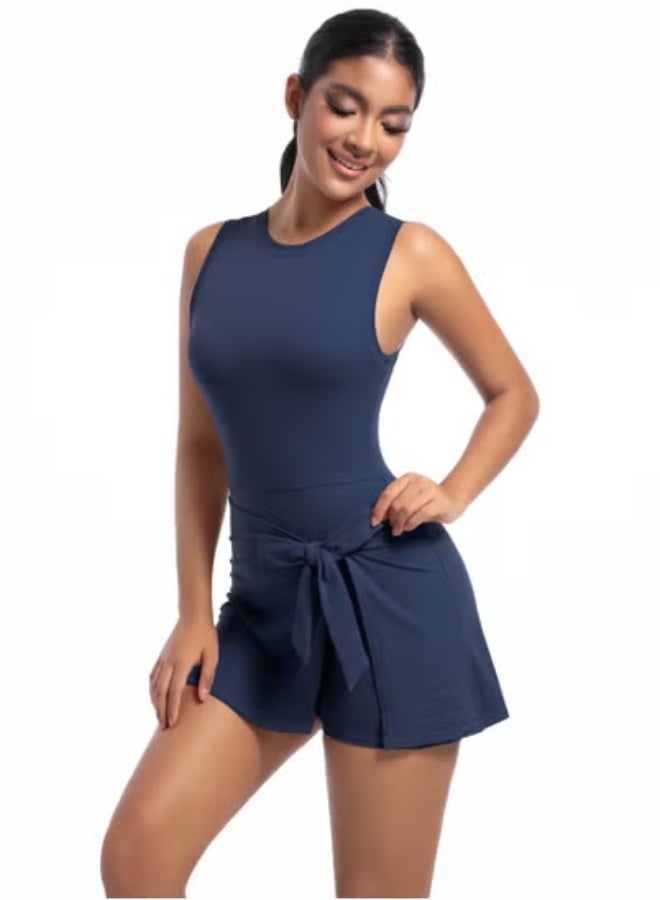 RedMapleTEK Tennis Skirt Yoga Wear Tank Top All-in-One Fitness Wear Golf Dress  - Image 1